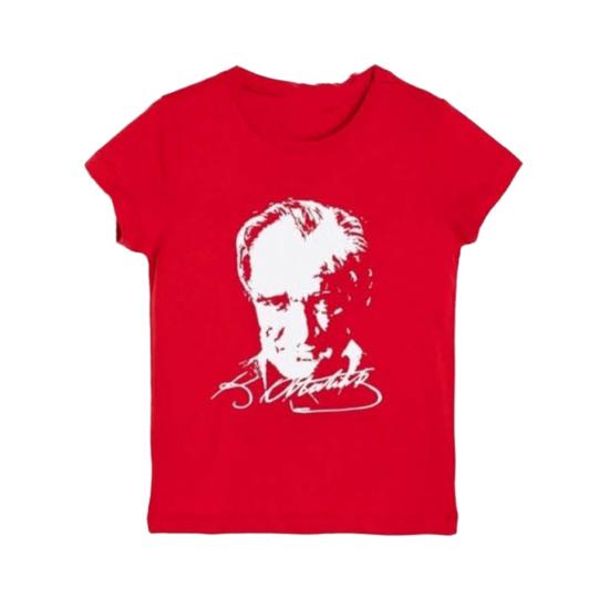 Atatürk Baskılı Kırmızı Tişört